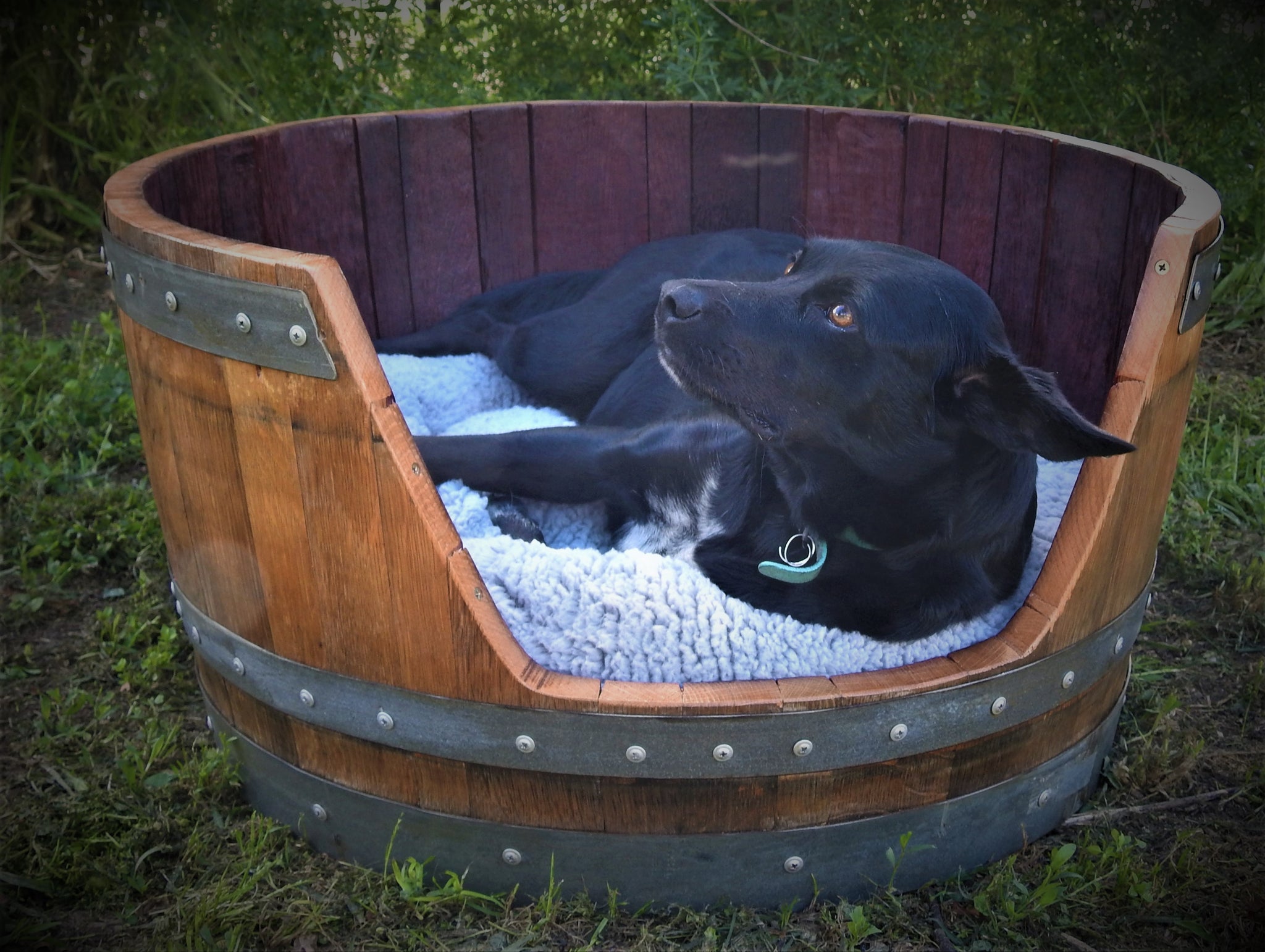 Pet Bed Half Barrel Round Barrel Creations Co